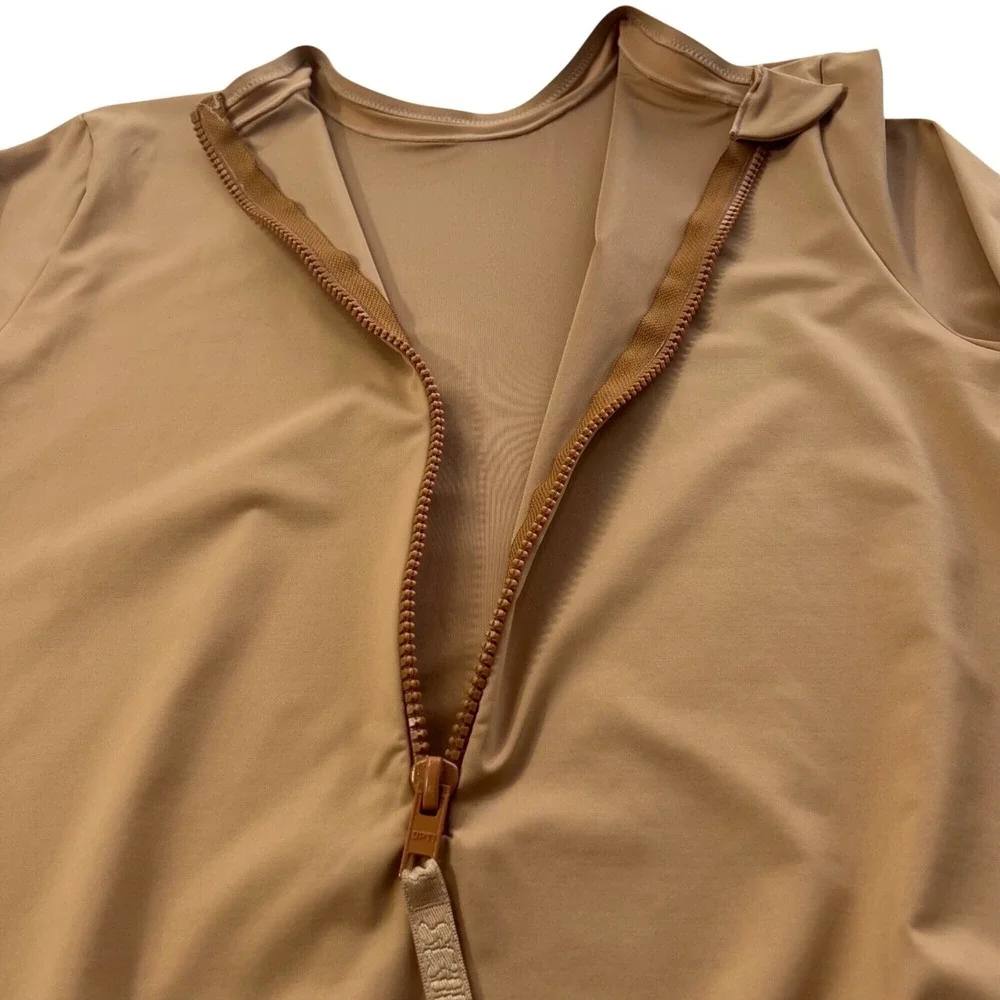 SKIMS Swim Long Sleeve‎ One Piece Ochre 3X